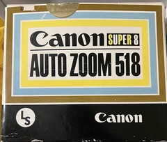 Vtg CANON SUPER 8 Movie Film Video Camera Package w/Case Box Auto Zoom 518