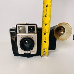 Vintage 1960’s Kodak Brownie Twin 20 Film Camera With Supermite Flash Holder