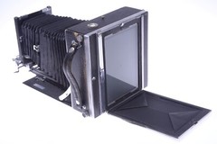 ✅ LINHOF TECHNIKA 13X18CM (5X7) II CAMERA *WORKS* W/ VIEWING HOOD & GROUND GLASS