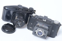 ✅ ULTRA FEX & M.I.O.M. PHOTAX III BAKELITE 6X9CM ON 620, 120 ROLL FILM CAMERAS