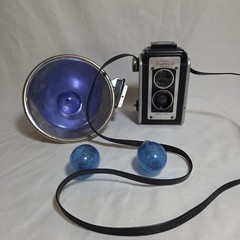Vintage Kodak Duaflex II Camera Kodet Lens w/ Flash Blubs & Strap Untested