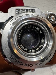 Zeiss Ikon Contaflex Super B 35mm SLR W 50mm F/2.8 Tessar Lens & Leather Case BH