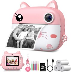 Kids Camera Instant Print, 3.0″ HD Screen Kids Instant Cameras, Christmas Birthd