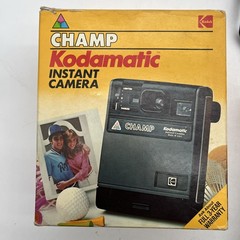 Vintage KODAK CHAMP Kodamatic Instant Camera with Original Box And Neck Strap
