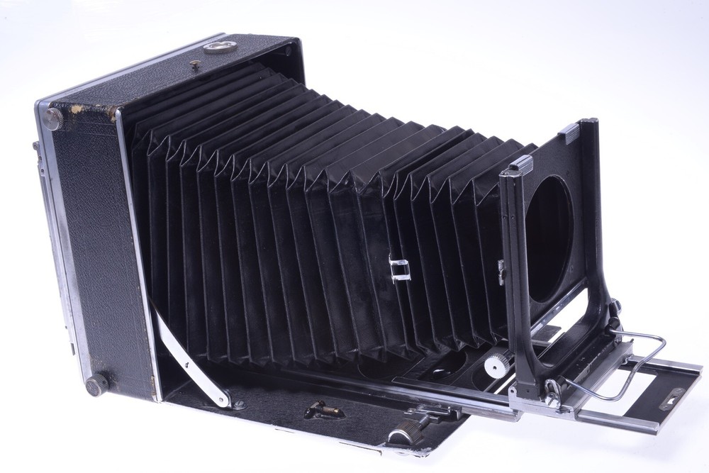 ✅ LINHOF TECHNIKA 13X18CM (5X7) II CAMERA *WORKS* W/ VIEWING HOOD & GROUND GLASS