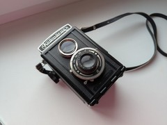 1948 Soviet Komsomolets 6x6cm GOMZ TLR Vintage camera