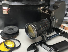 Krasnogorsk-3 16mm Vintage Movie Camera+Soviet Lens Meteor 5-1 17-69mm f1.9💙💛