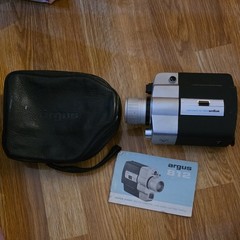 Argus 812 Zoom Reflex Super 8 Movie Camera Black Silver with Cinepar Zoom Lens
