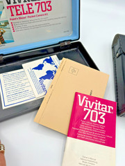 Vintage Vivitar Tele 703 Point & Shoot Pocket Camera Kit. Untested.