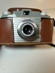 Kodak Pony 135 Model C35mm Vintage Film Camera 44mm Lens Leather Case