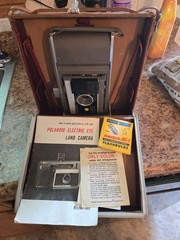 Polaroid Electric Eye Land Camera With Original Case, Paperwork, One Flash Bulb