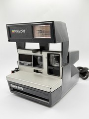 VTG Polaroid Spirit 600 Instant Camera Classic Black Silver — TESTED WORKING ✅