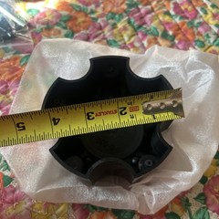 4.41in Wheel Center Caps for Ballistic Center Hubcaps, 4 Pack Black Center
