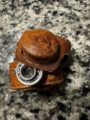 Vintage C.M.C Subminiature Spy Camera 1950’s Leather Case