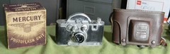 Mercury II 1945 Vintage 35mm 1/2 Frame Camera Plus Case and Flash