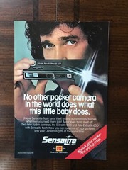 1980 vintage original print ad Kodak Sensalite Camera With Michael Landon