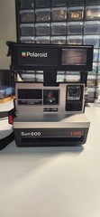 Vintage Polaroid Sun 600 LMS Instant Camera Black/Silver