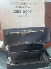 Kiev 16 C-3 16mm Soviet Movie Camera, PO-51 2.8/20 & Industar-50, Mint, Complete