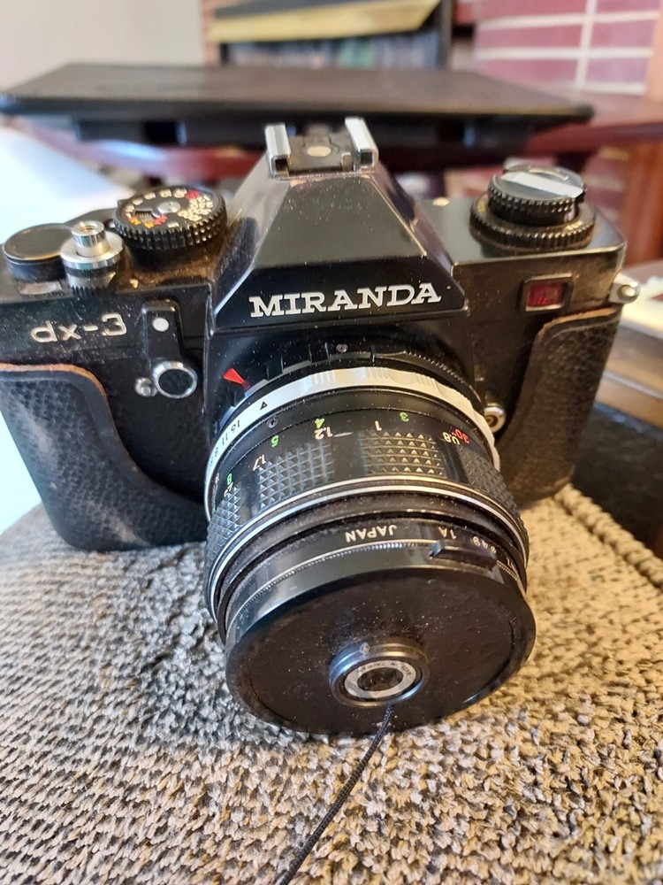 Miranda DX-3 35mm SLR Film Camera w/ Miranda EC 50mm f/1.8 Lens Untested Japan