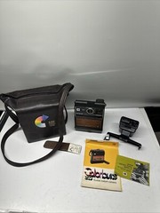 Vintage Kodak Colorburst 200 Instant Camera With Flash Book And Case