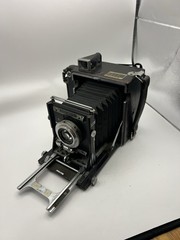 Graflex Speed Graphic 4×5 Folding Camera w/ Prontor-SVS, Polaroid Lens