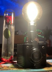 Kodak Brownie Six-20 Flash Camera Vintage Converted to Lamp Bulb 💡