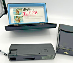 Vintage Vivitar Tele 703 Point & Shoot Pocket Camera Kit. Untested.