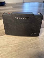 Vintage Polaroid Land Camera 101 Automatic w/ Leather Case – Untested Clean