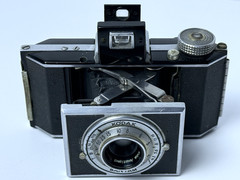 Kodak Bantam Flash F/4.5 Vintage Camera 1938 w/Case Untested Refurb/Parts