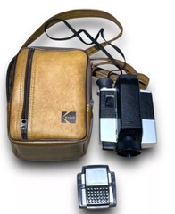 Kodak XL330 Movie Camera With Leather Case Manual And Quick Splice UNTESTED