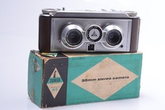 ✅ ILLOCA IIA SEARS ROEBUCK TOWER STEREO 35MM CAMERA ISCO ISCONAR 35MM 3.5 LENSES
