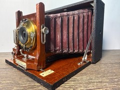 Antique Seroco Folding Camera With Case And Plates 3 1/4 X 5 1/2, No lens