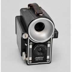 Vintage 1939 Spartus Press Flash Camera Art Deco Bakelite 120 Film USA Art Deco