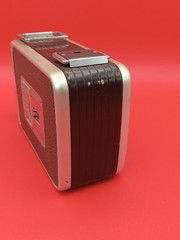 Vintage Kodak Brownie 8MM video camera featuring a Cine-Ektanon lens in leather