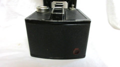 VINTAGE 1940s KODAK BROWNIE FLASH SIX 20 CAMERA w/ FLASH & BULB & HANDLE