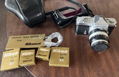 Nikon Nikkormat FTN 35mm Film Camera Nikkor-S Auto 50mm f1.4 Lens + Accessories