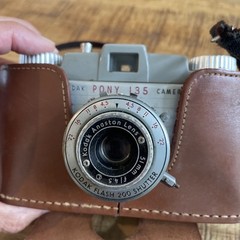 Kodak Pony 135 Model Collectible 35mm Film Camera With Field Case PARTS