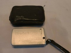 Vintage Minolta 16 Mini Spy Camera Silver Rokkor 1:28, F=22mm Japan in Case