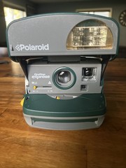 Polaroid One step Express Green Vintage Instant Camera With /Bag (broken handle)