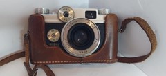 Argus C 44 35mm Camera In Original Leather Case UNTESTED