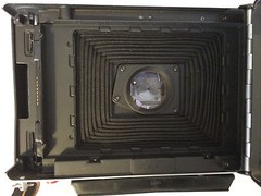 Polaroid Automatic 100 Land Camera w/ 19 M3 Flashbulbs & Flashgun Access CLEAN!!