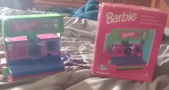 Vintage 90s Barbie Polaroid 600 Instant Camera With Box Tested Working