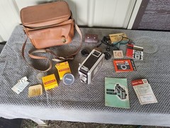 Vintage Kodak Brownie 8mm Movie Camera w/Bag and Accesories