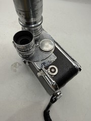 Vintage Dejur 8 8mm Movie Camera With Wollensak Telephoto Lens As Is Untested