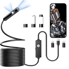 Endoscope with Light, 1920P HD Borescope with 8 Adjustable LED Ligh… Fast Ship
