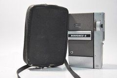 Nikkorex-8 8mm Film Movie Camera with Case Nikkor 10mm f/1.8 Lens, Untested