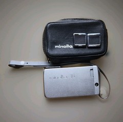 Vintage Subminiature Minolta 16 mm Mini Film Silver Spy Camera Rokkor 3.5/25