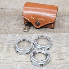 Vintage Polaroid Close Up Lens Kit 540 w/ Leather Case Measure Tape