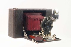 F97806~ Blair/Kodak c.1906 No. 4 Folding Hawk-Eye Model 4 & Goerz Lens