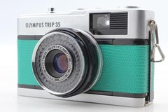 Olympus Trip 35 40mm f/2.8 35mm Film Camera Light Green Lizard Leather JP